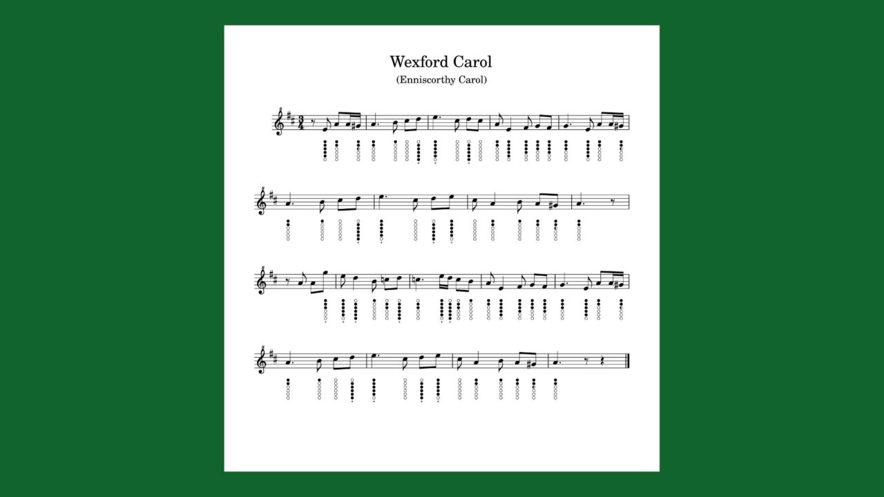Wexford carol enniscorthy carol my low d whistle journey