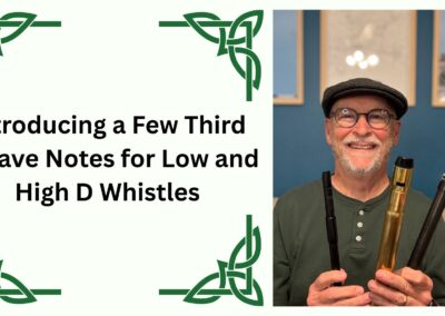 Third Octave Fingering Chart (With Options) on Low and High D Whistles