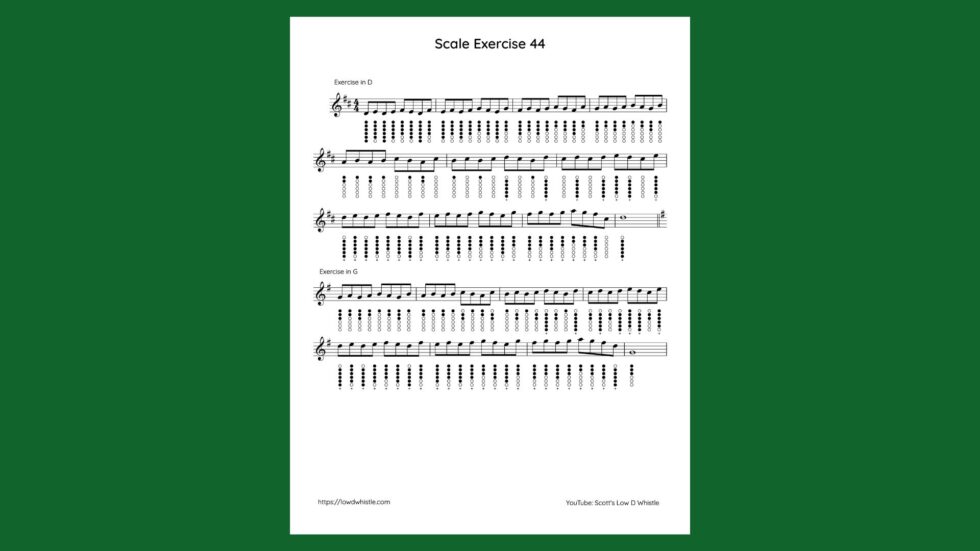 Introducing Scale Exercise 44 for Low and High D Whistles | My Low D ...